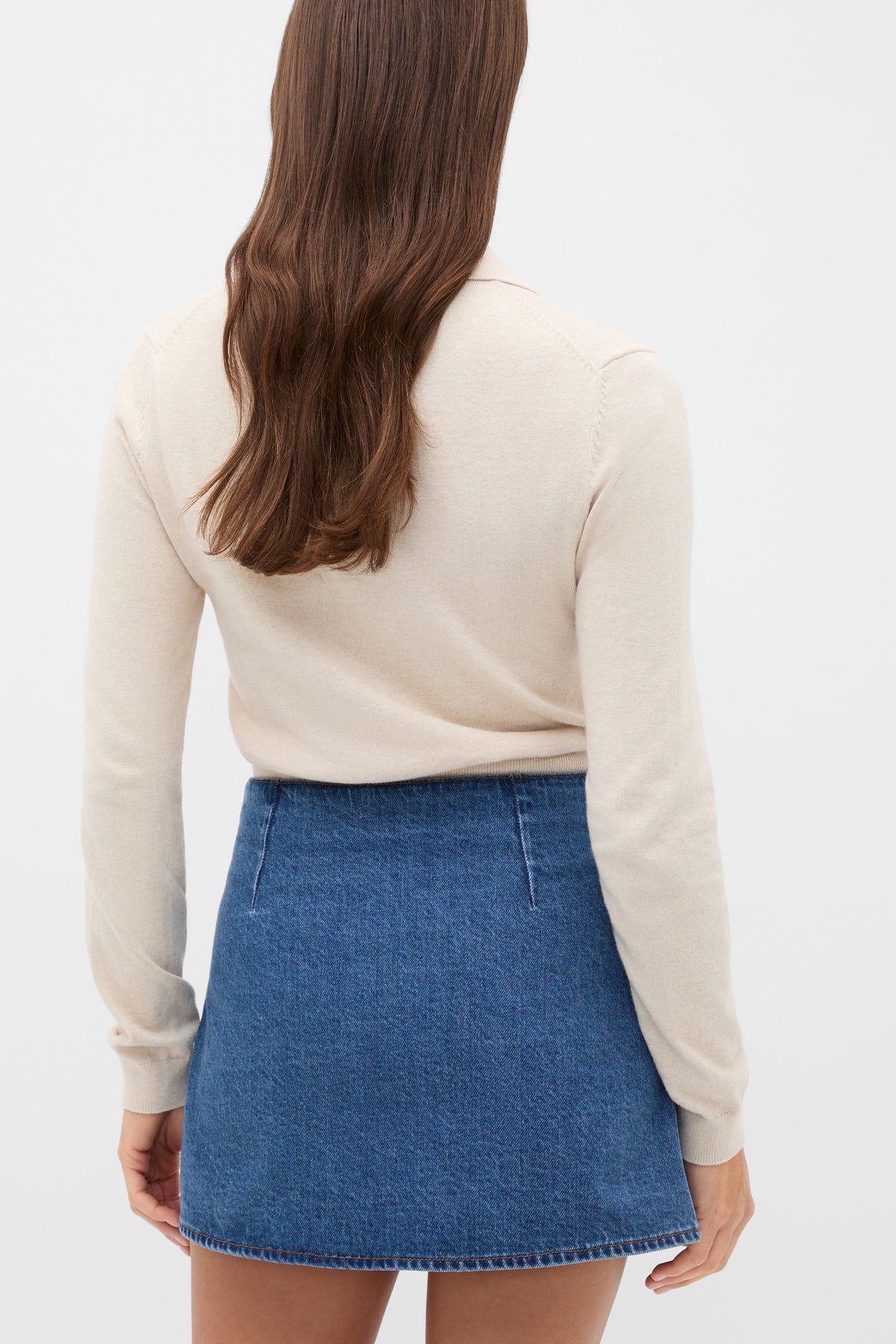 Denim Wrap Mini Skirt