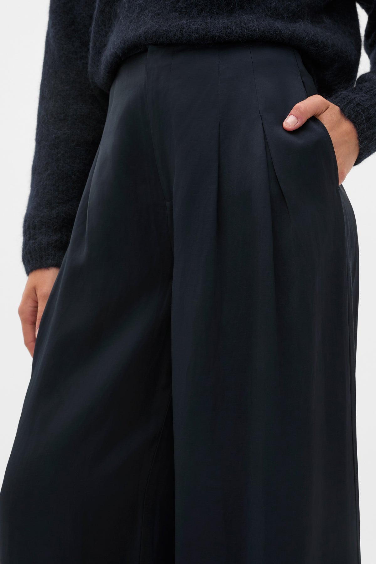 Pleat Front Palazzo Pant