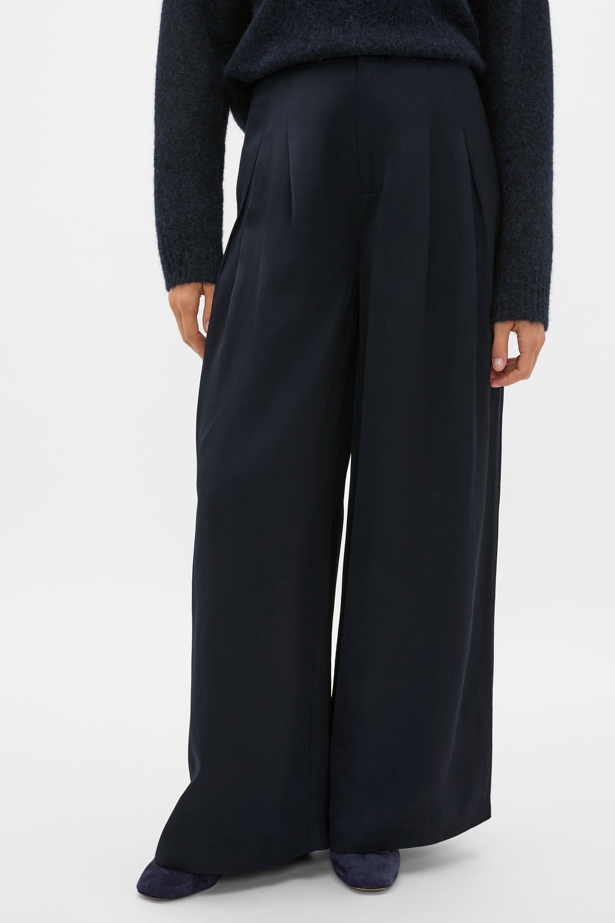 Pleat Front Palazzo Pant