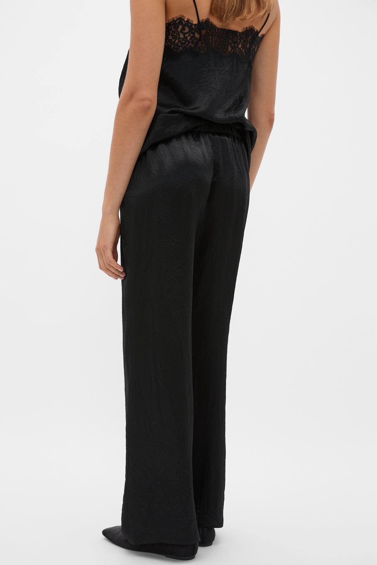 Crinkled Satin Pant
