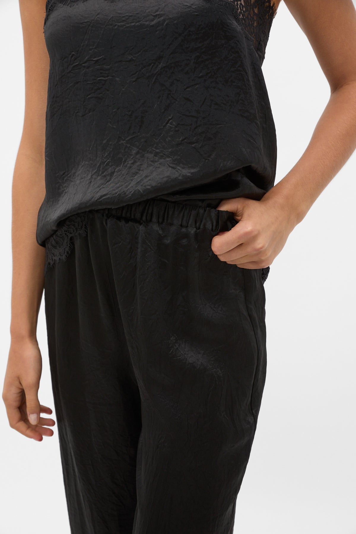 Crinkled Satin Pant