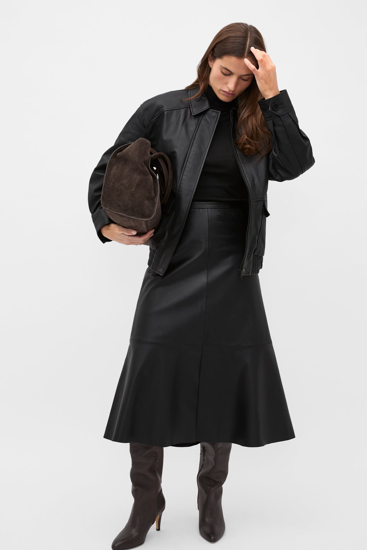 Leather Bomber Jacket