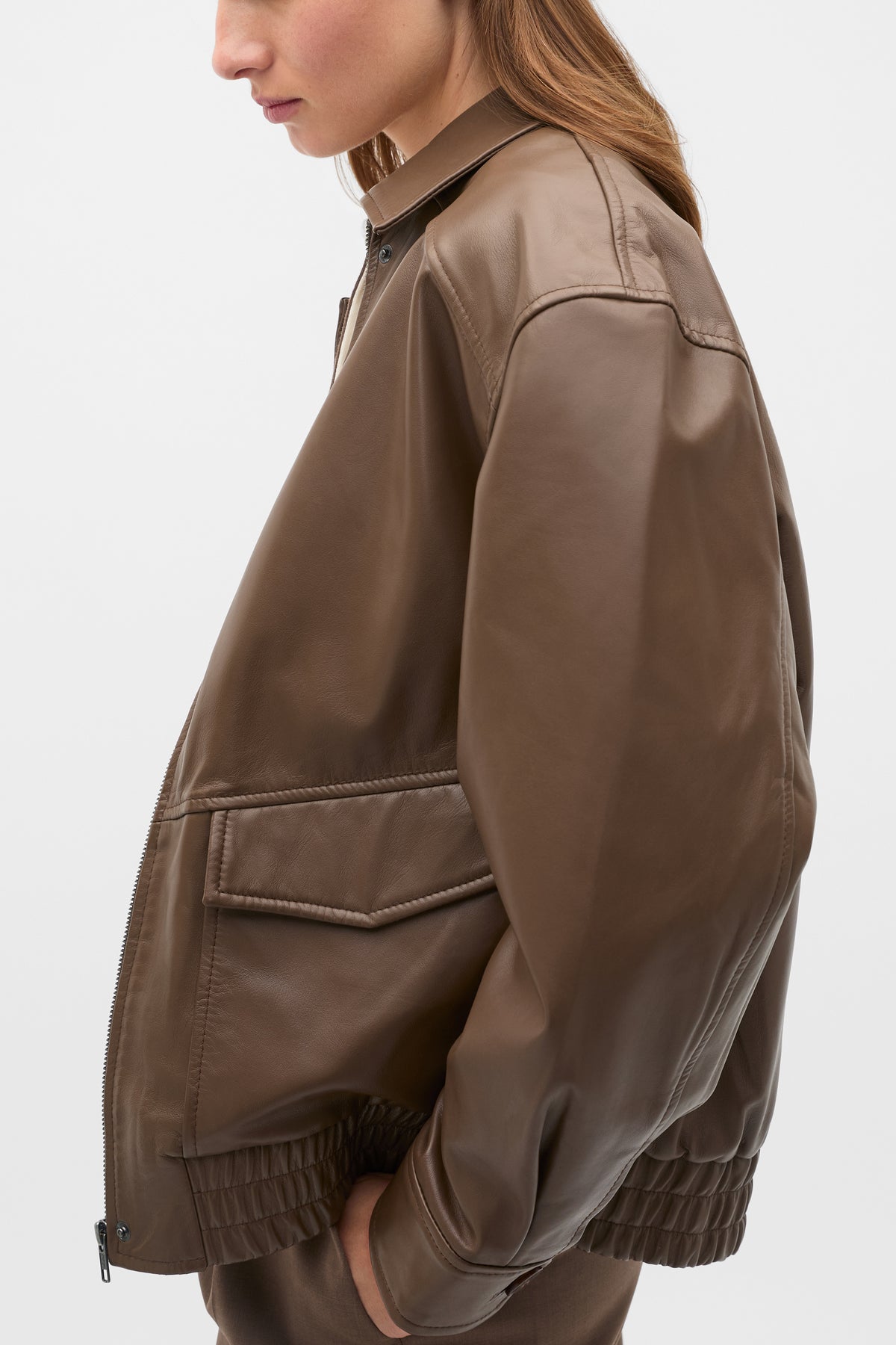 Leather Bomber Jacket
