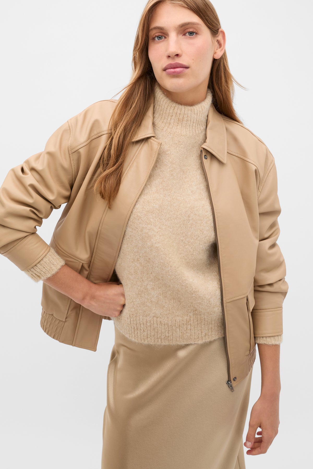 Leather Bomber Jacket