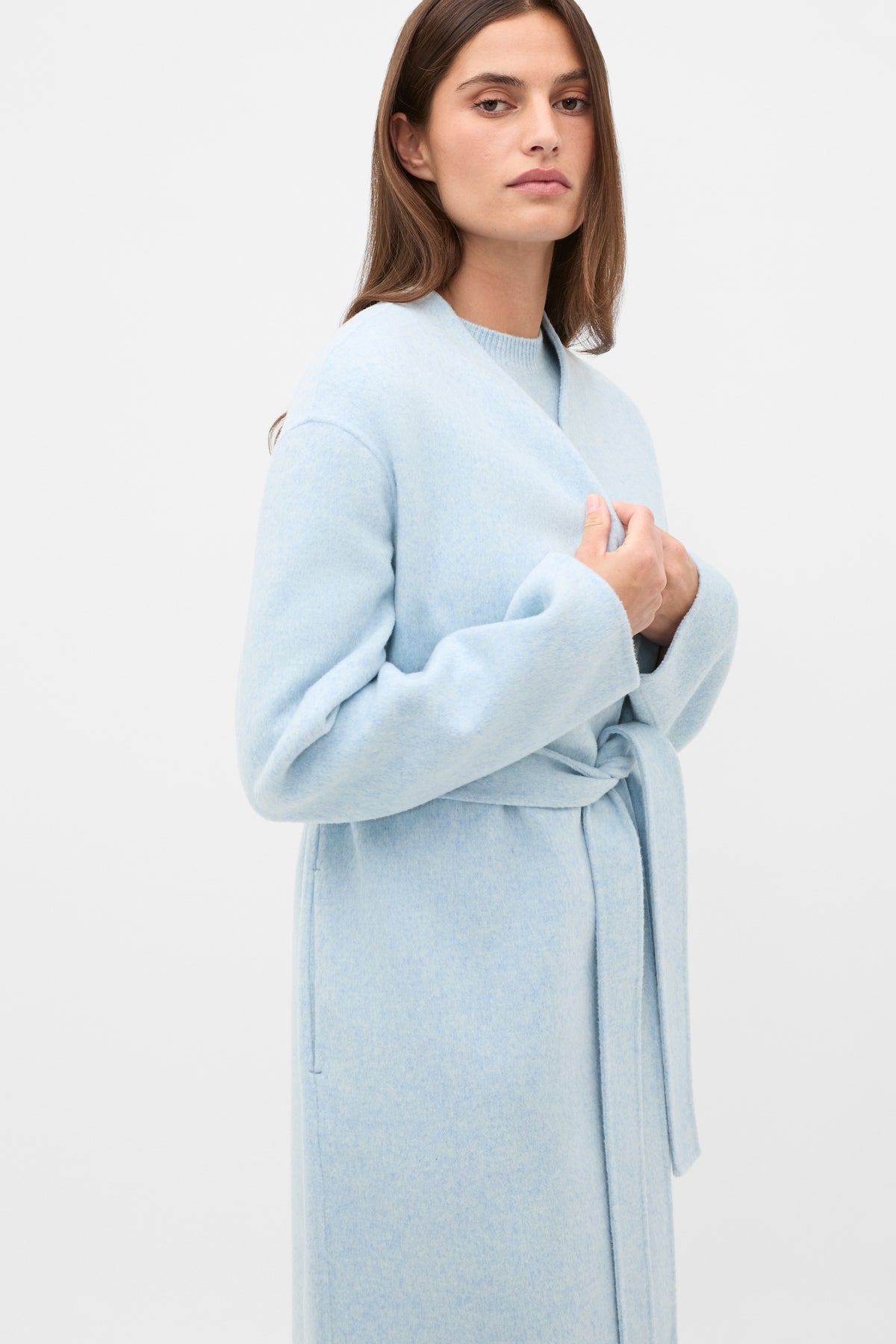 Wool Blend Minimalist Coat