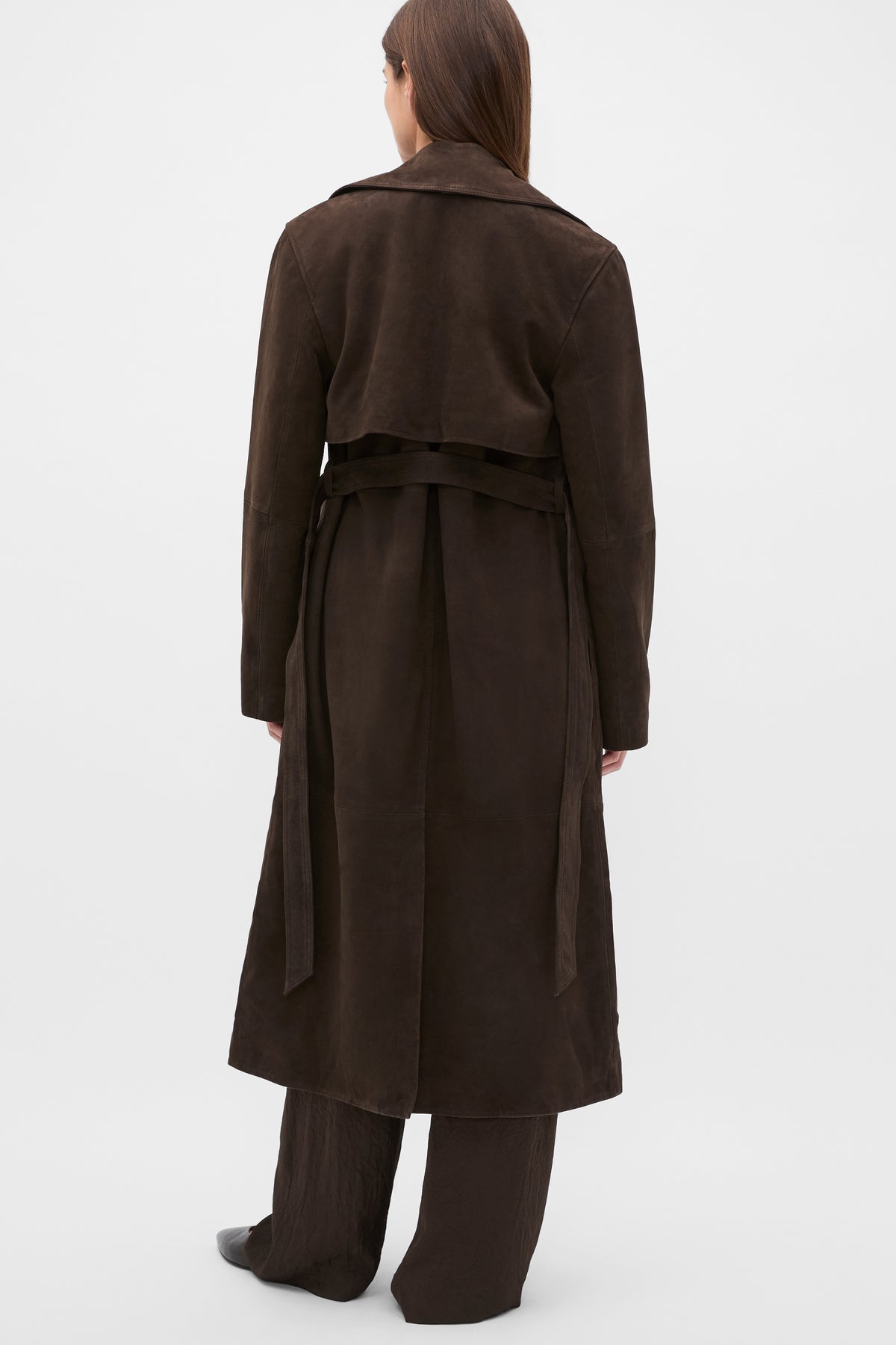 Suede Trench Coat