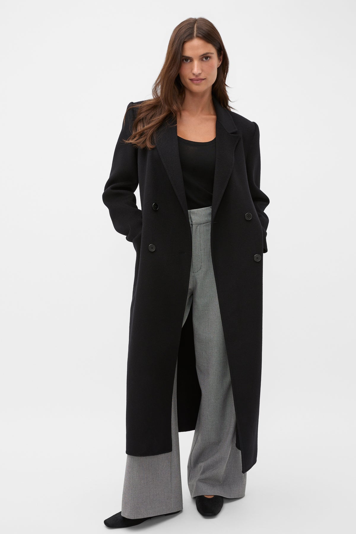 Wool Blend Classic Coat