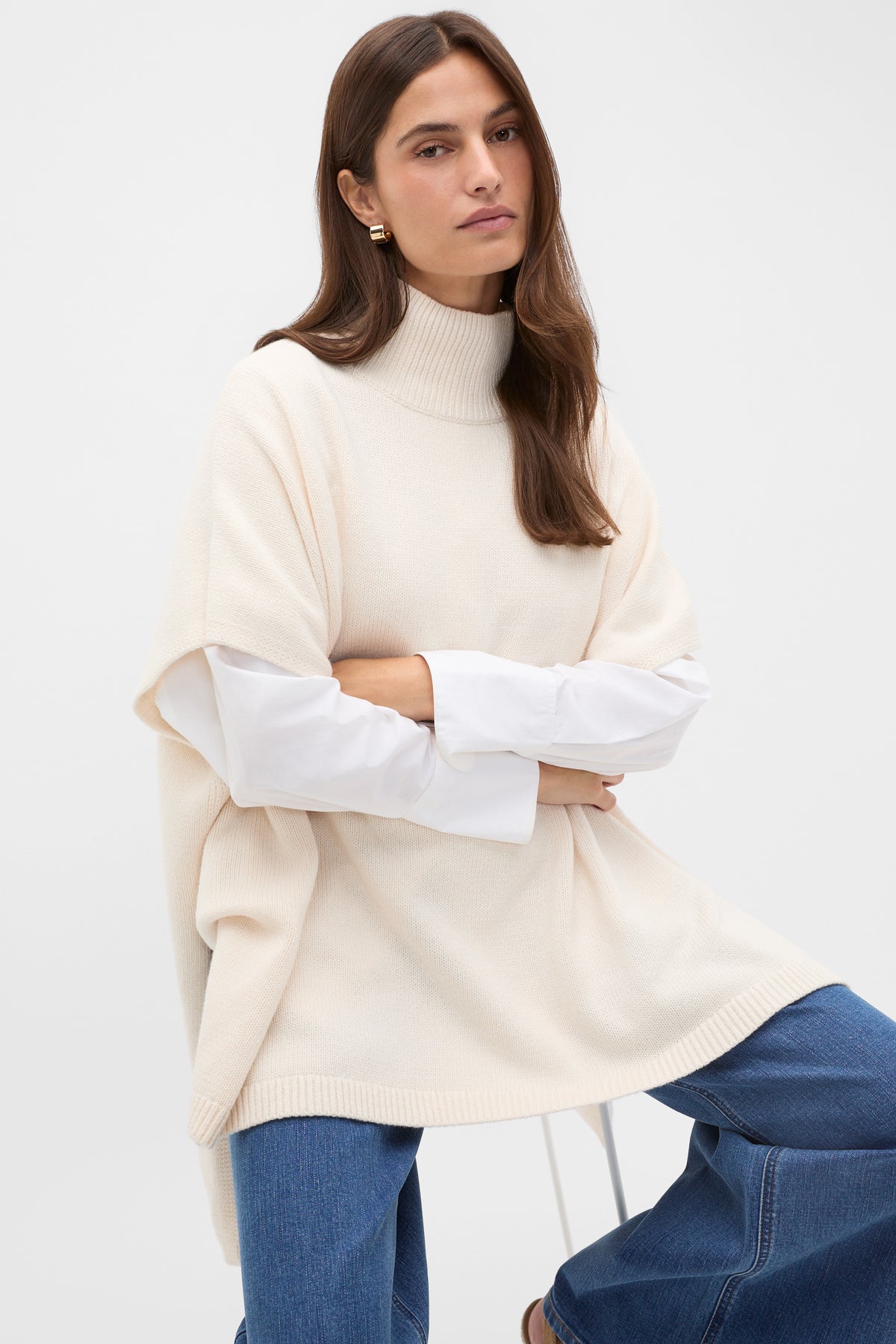 Rib Detail Poncho
