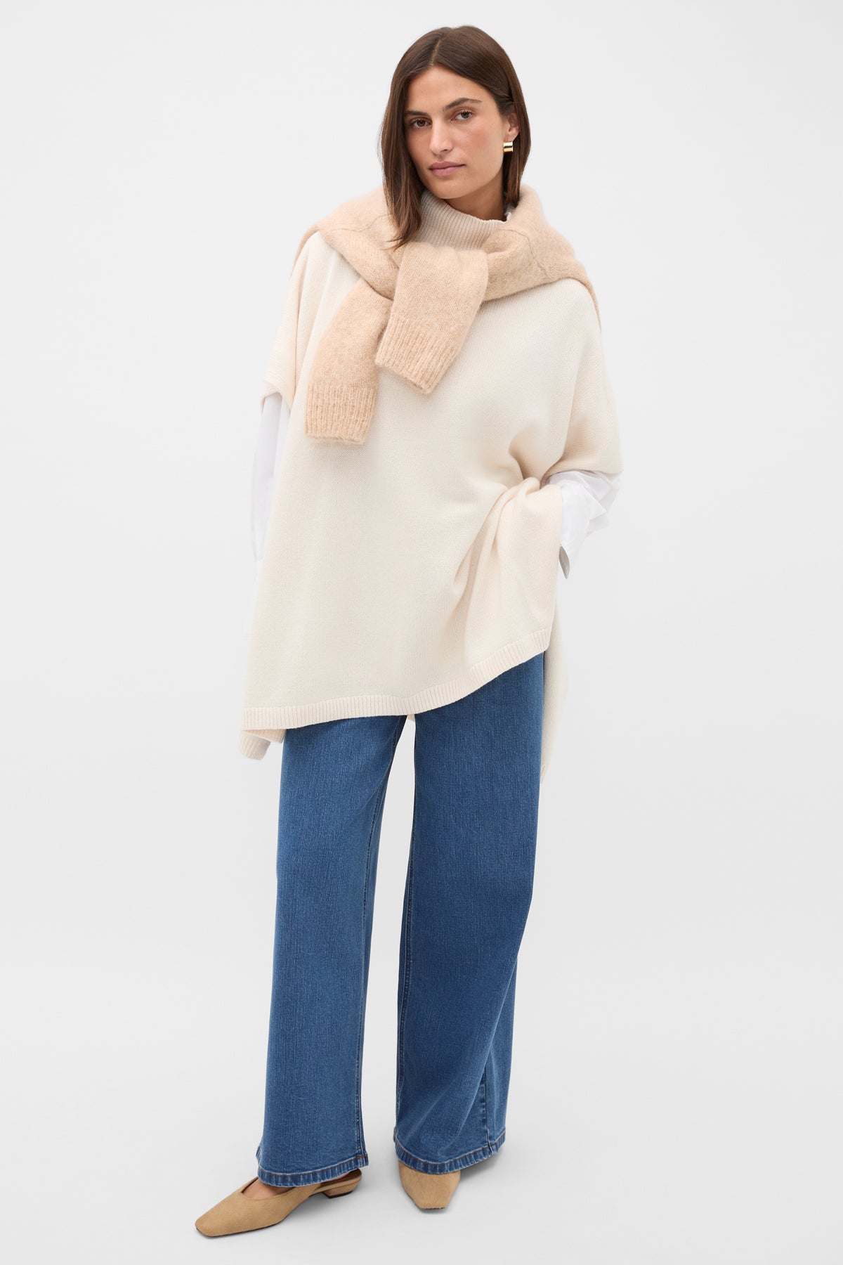 Rib Detail Poncho