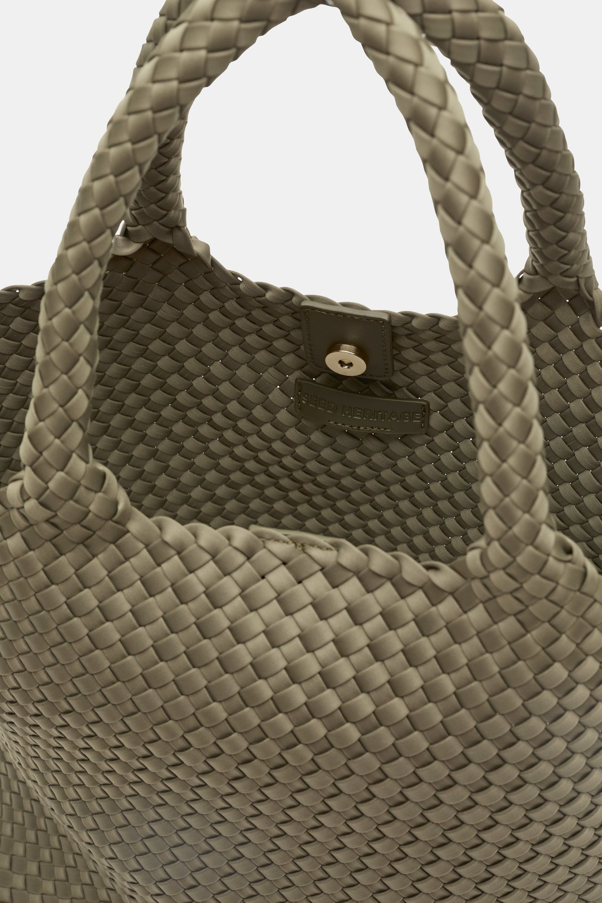 Woven Textured East West Tote