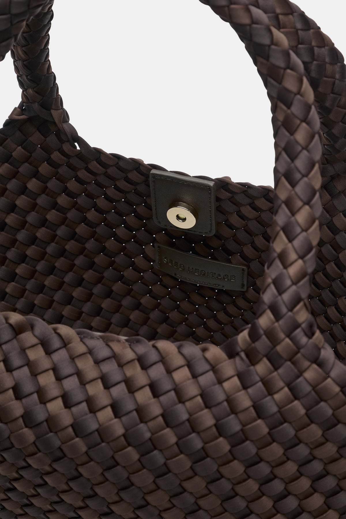 Woven Textured East West Tote
