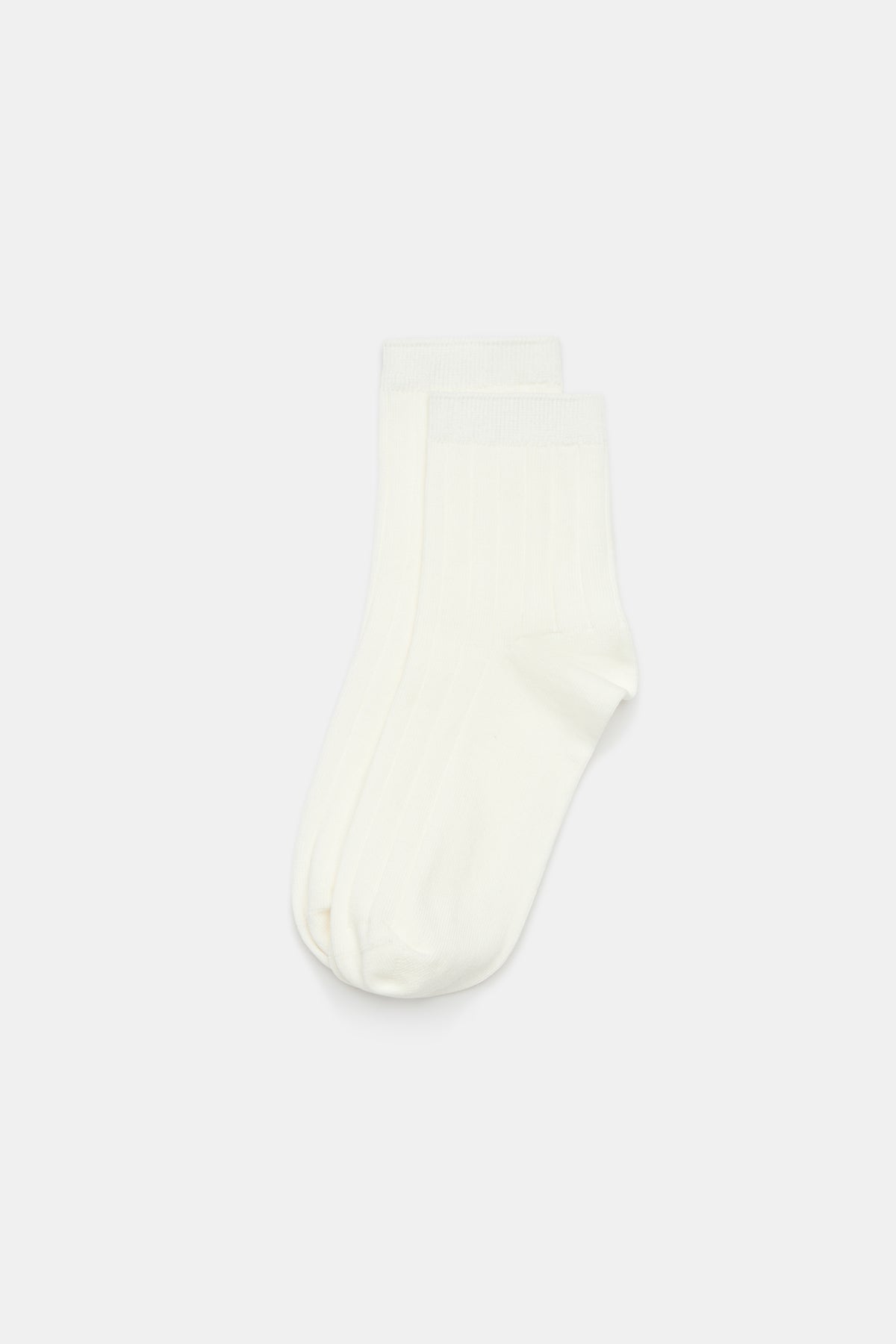 Wide Rib Quarter Crew Sock
