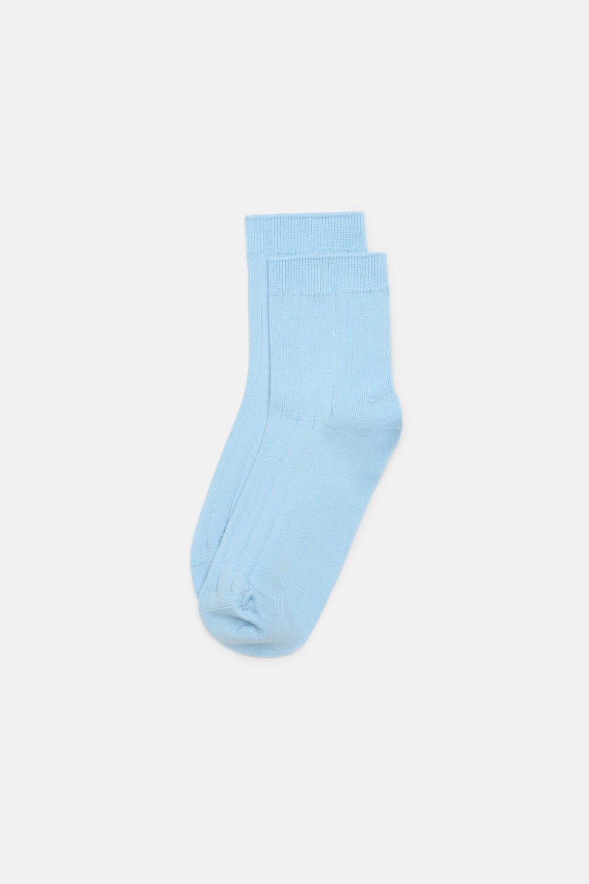 Wide Rib Quarter Crew Sock
