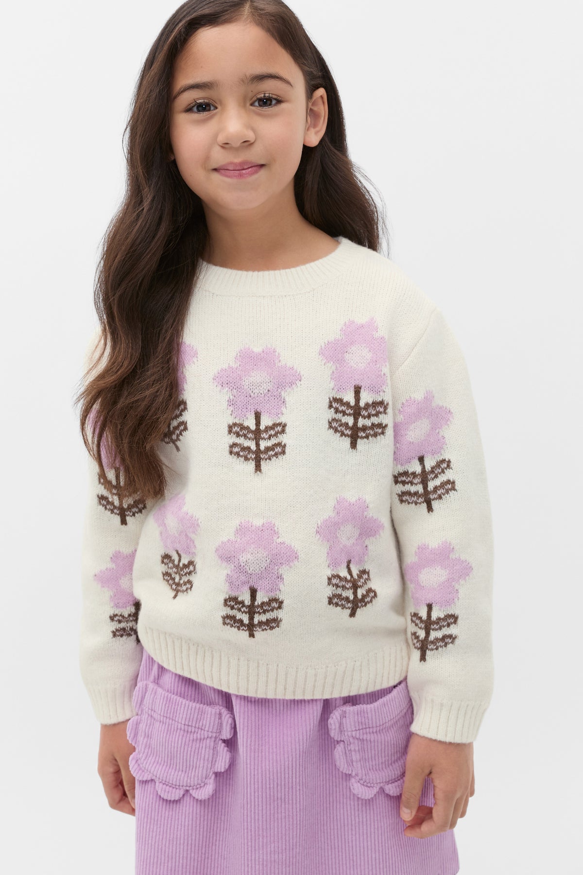 Floral Knit Sweater