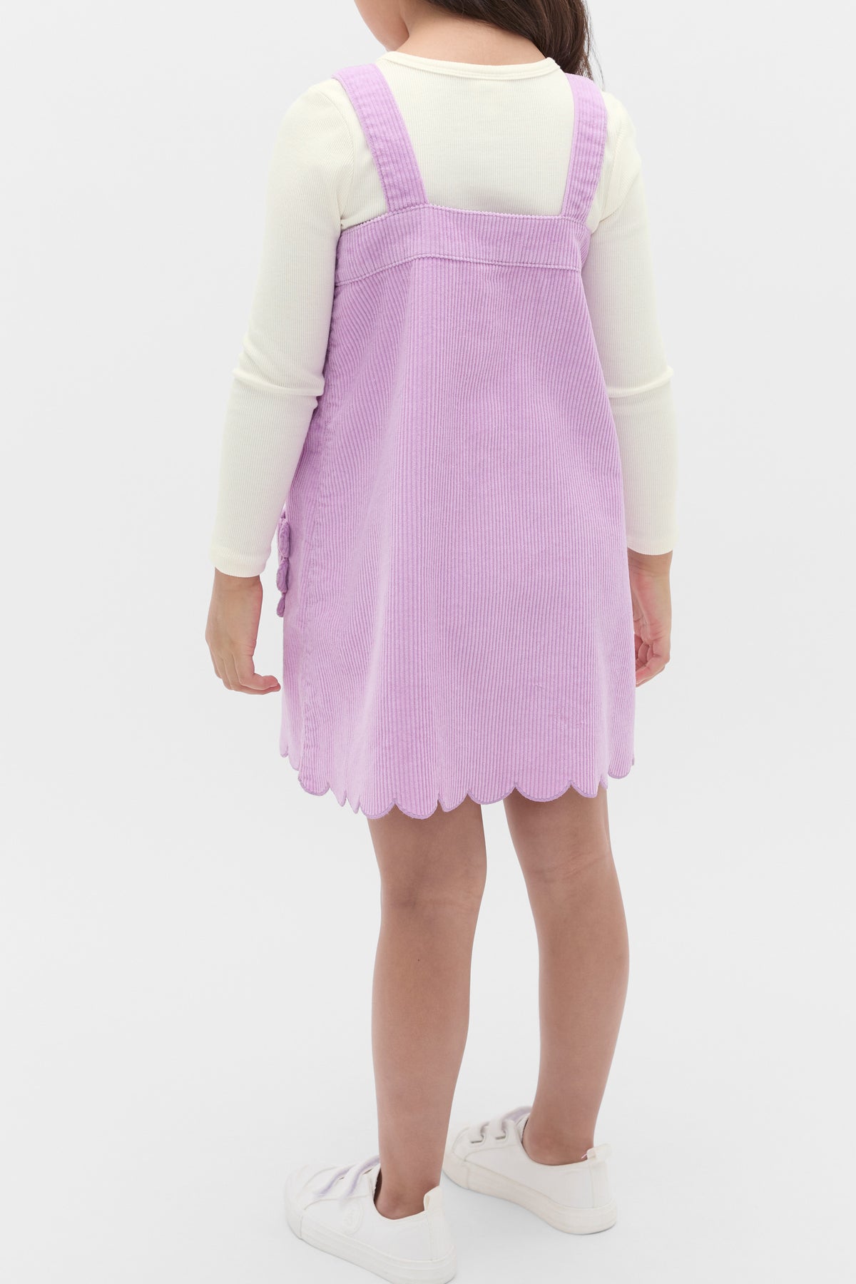 Scallop Cord Pinafore