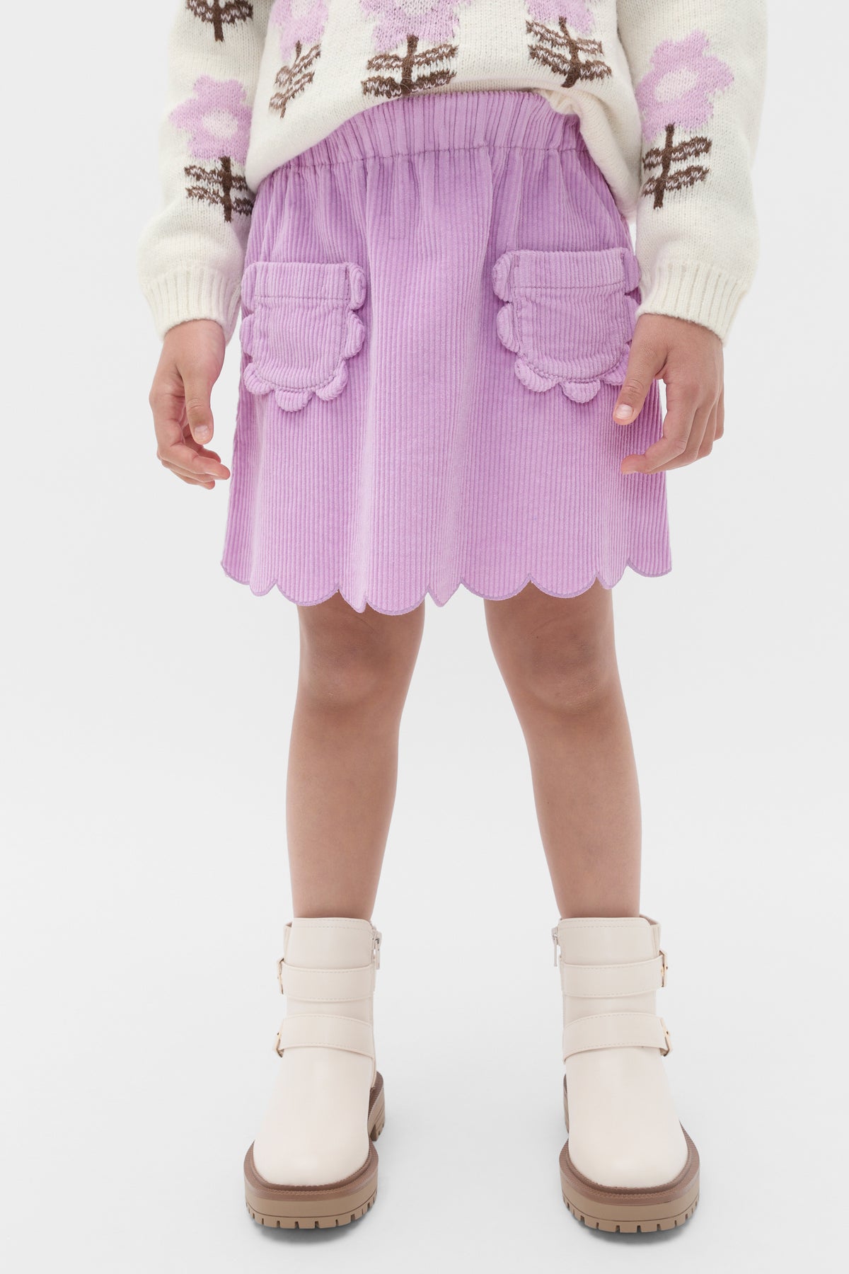 Scallop Cord Skirt