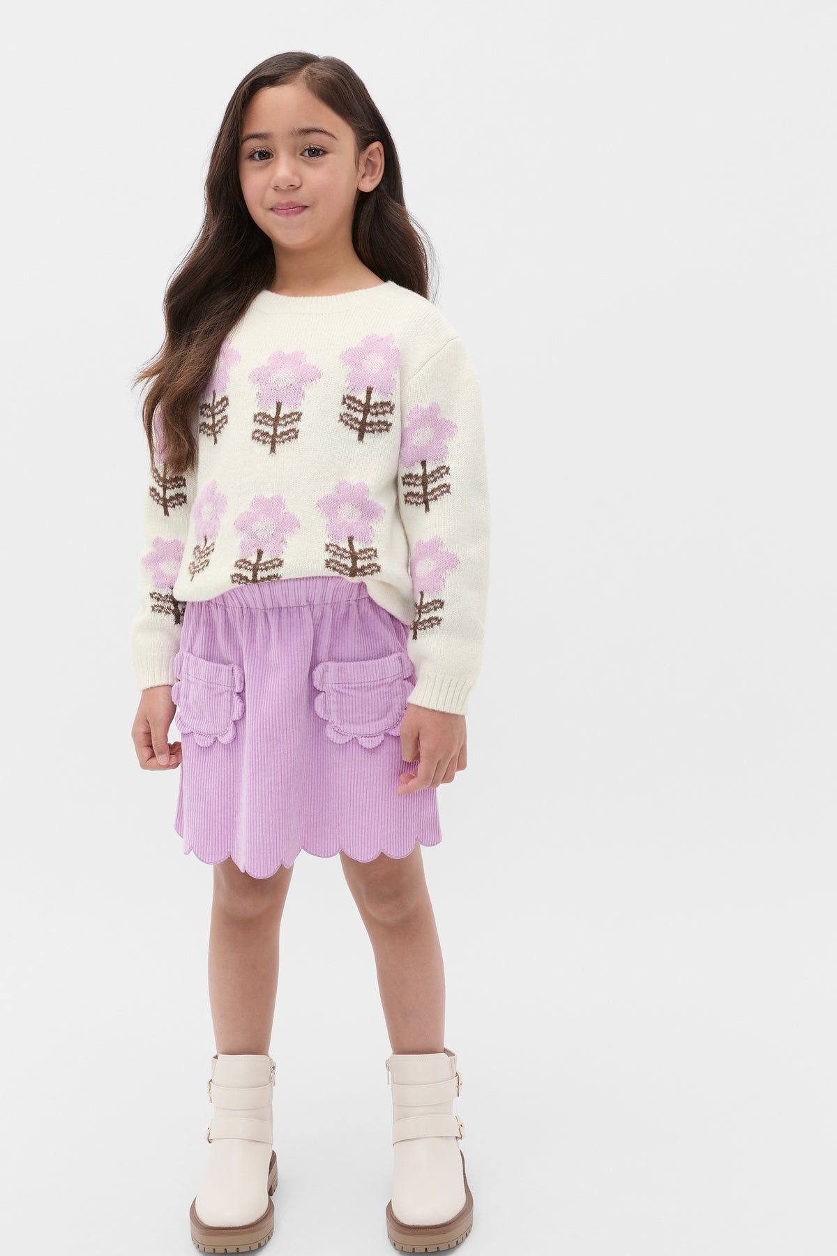 Scallop Cord Skirt