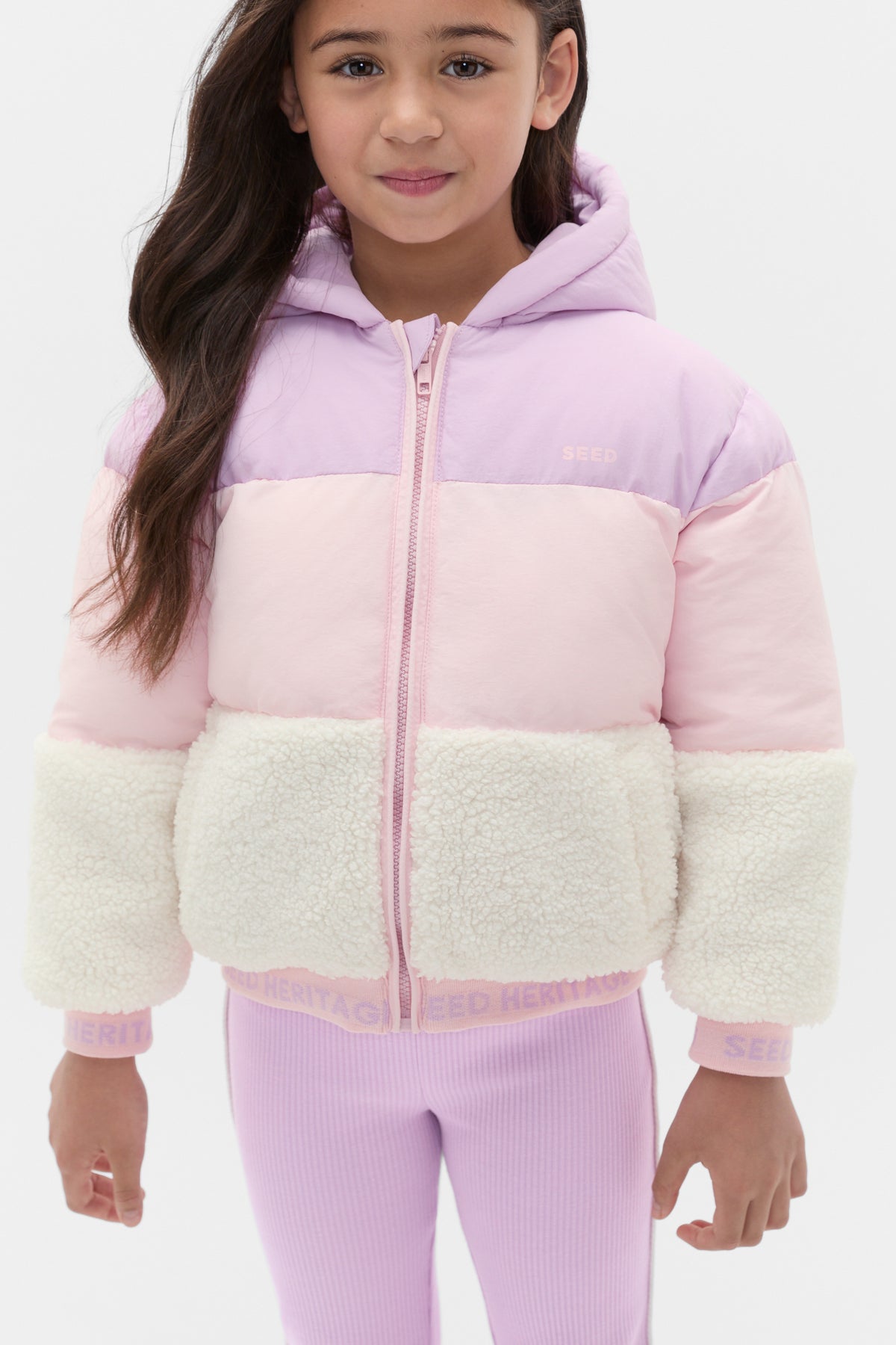 Colour Block Puffer Jacket