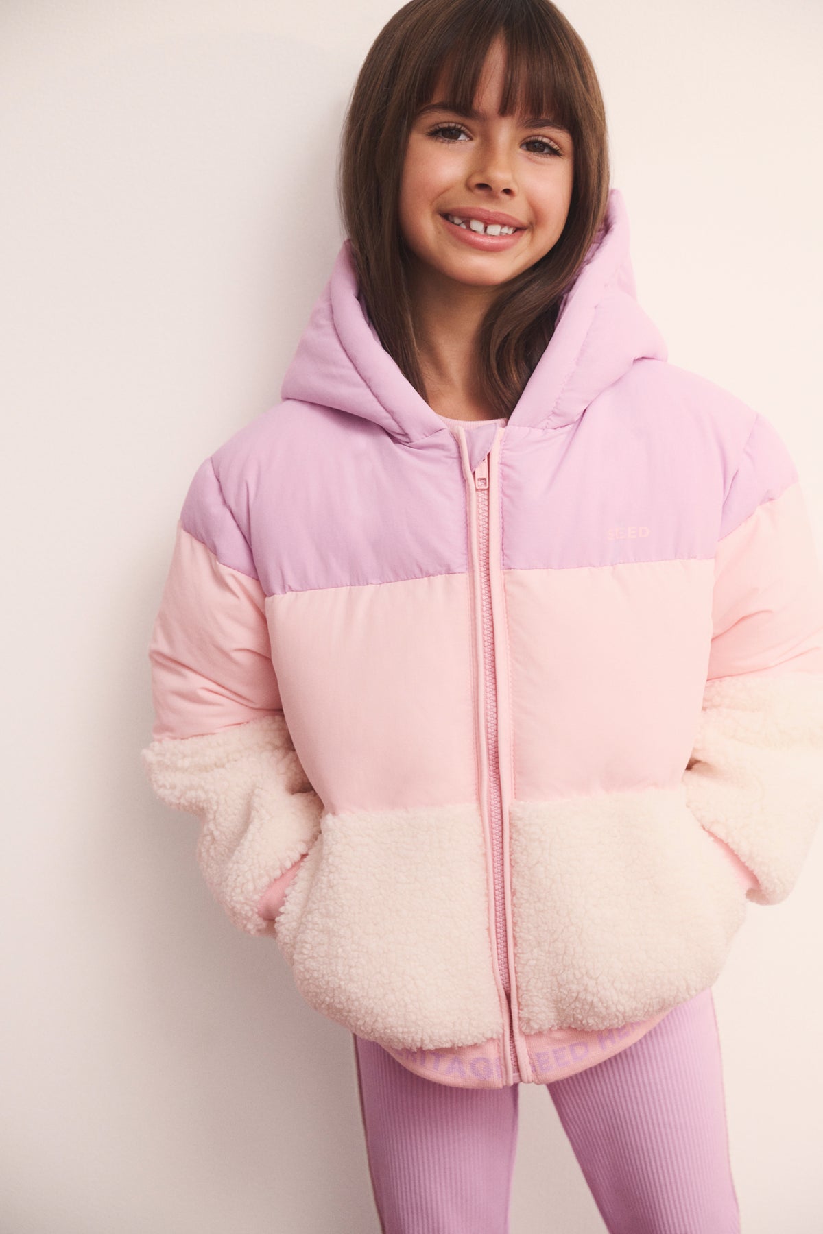 Colour Block Puffer Jacket