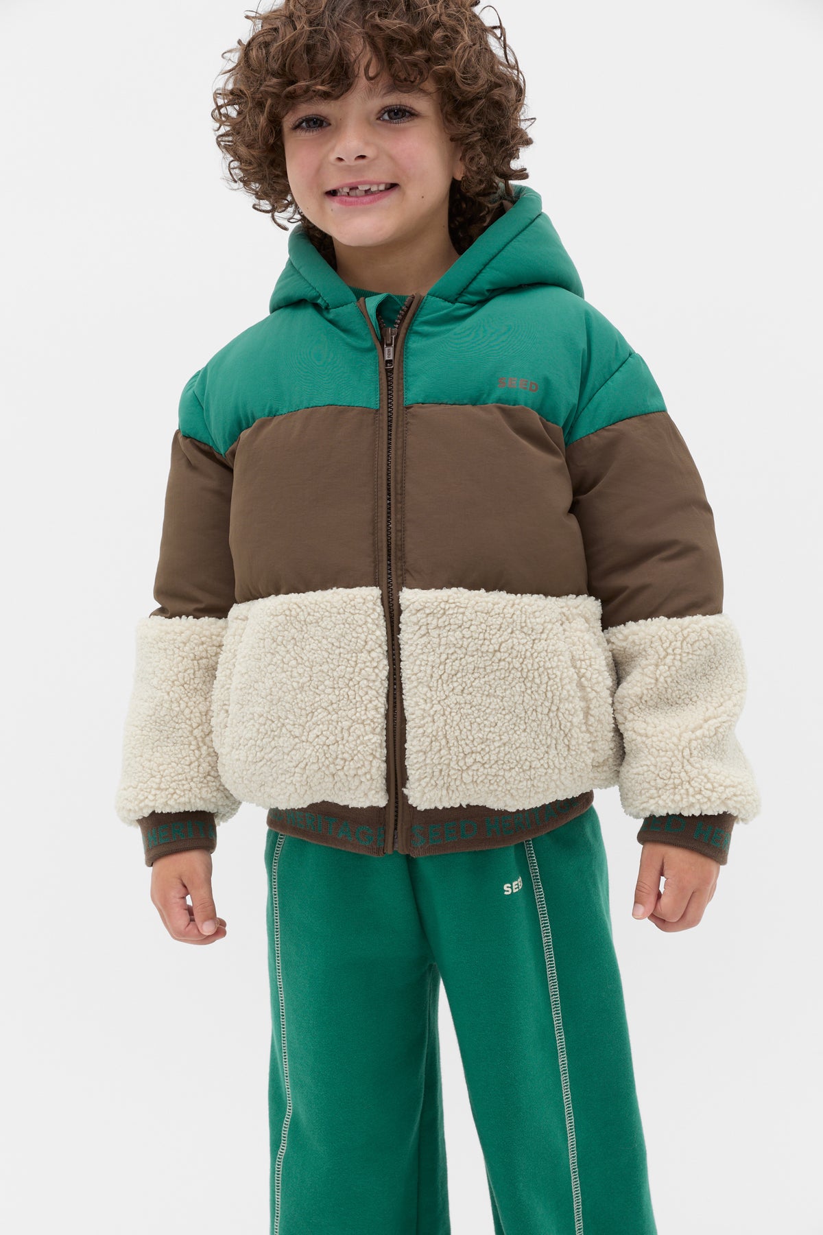 Colourblock Puffer Jacket