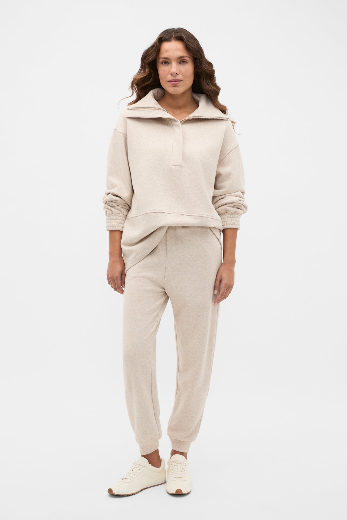 Terry Half Placket Sweat