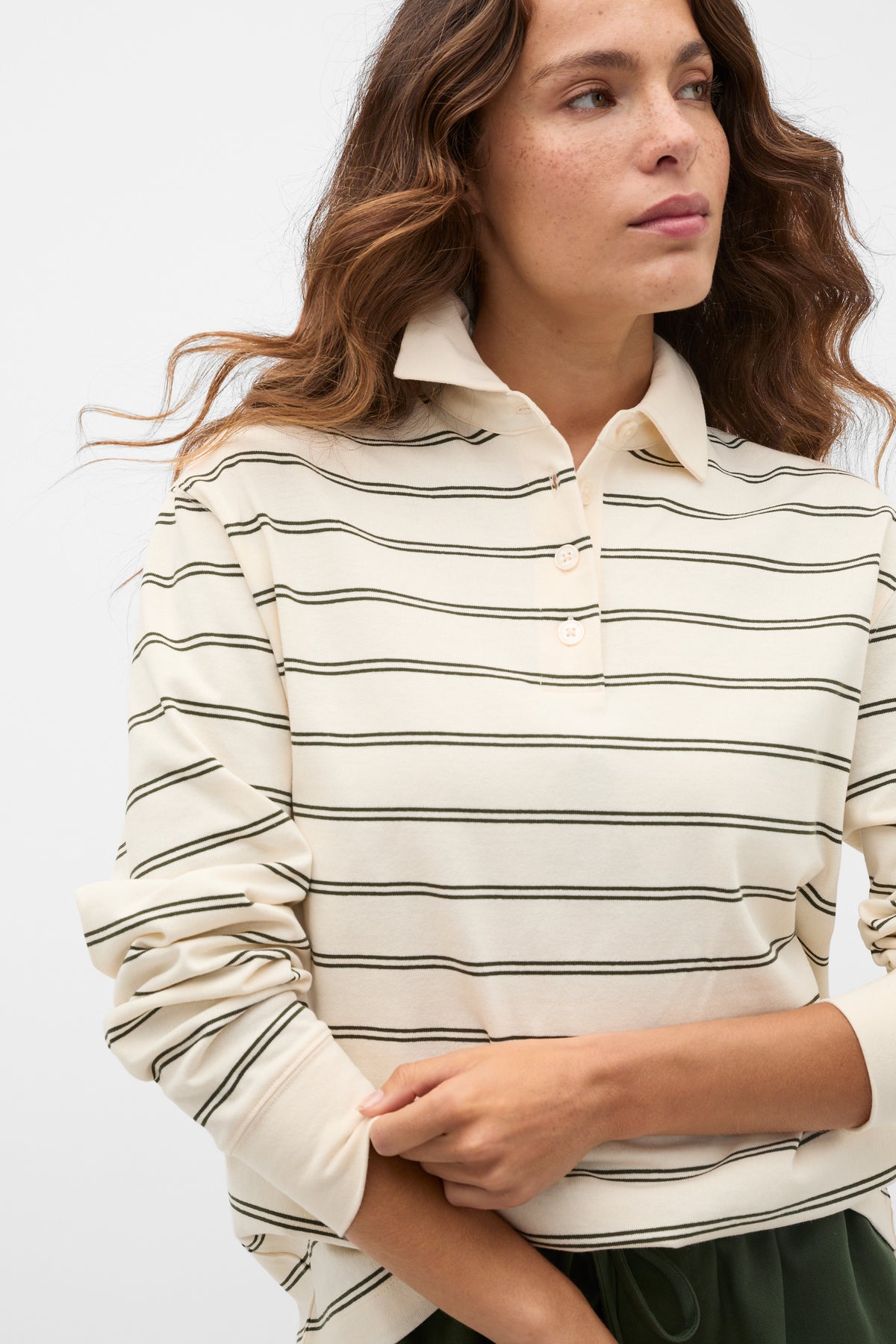 Stripe Rugby Polo Top