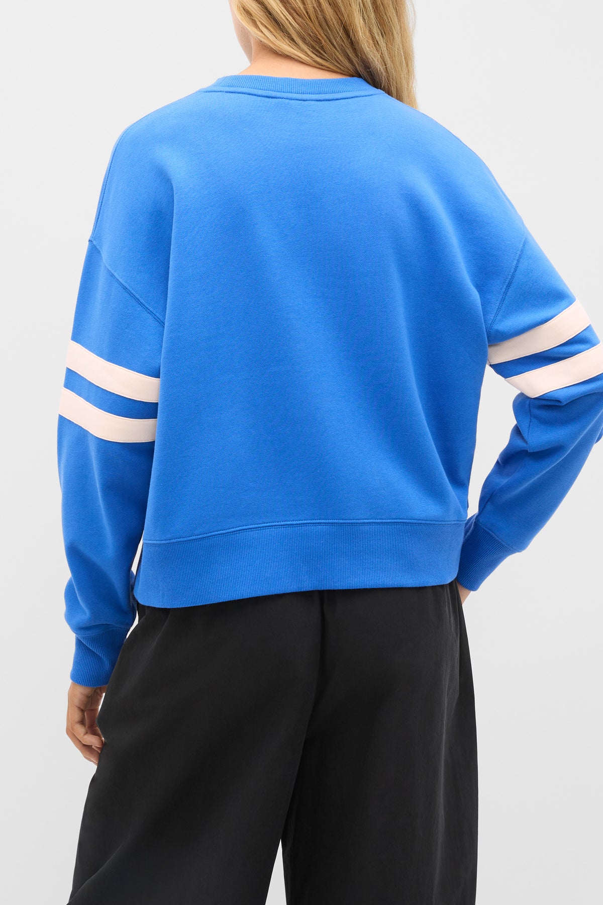 Contrast Detail Crew Neck Sweat