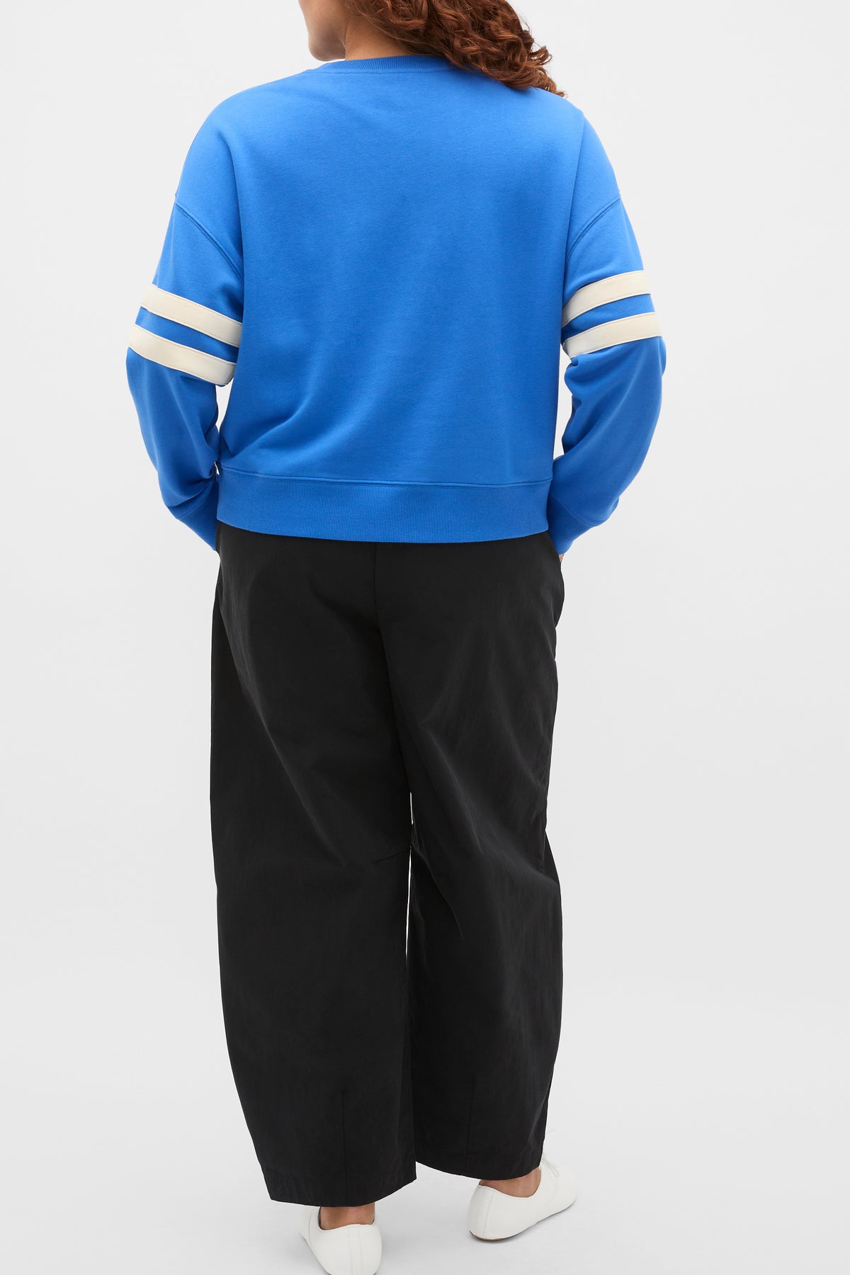Contrast Detail Crew Neck Sweat