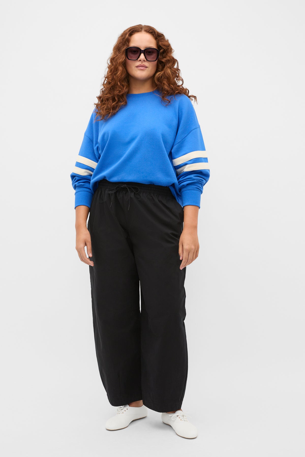 Contrast Detail Crew Neck Sweat