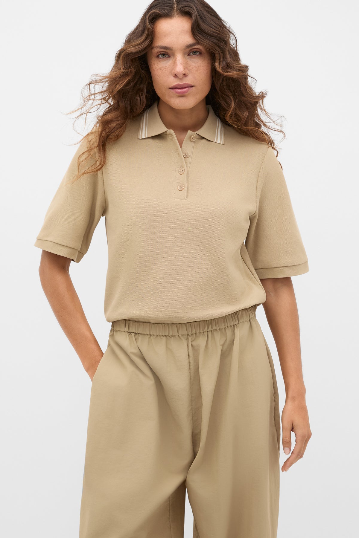 Cotton Tipping Polo Top