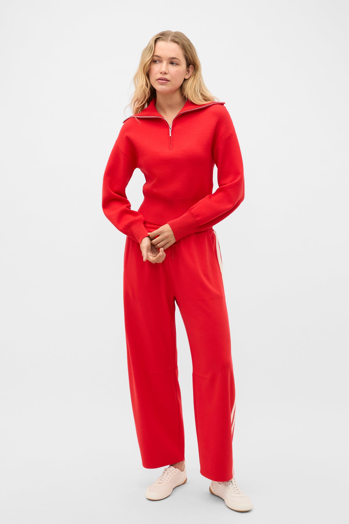Double Knit Crop Zip Through