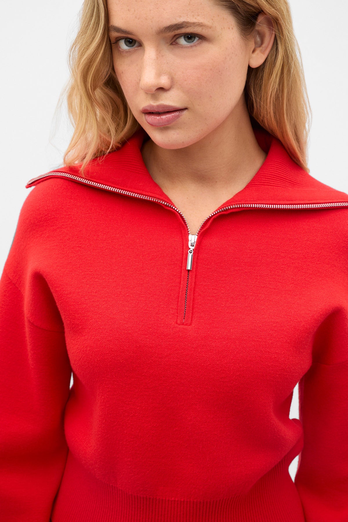 Double Knit Crop Zip Through