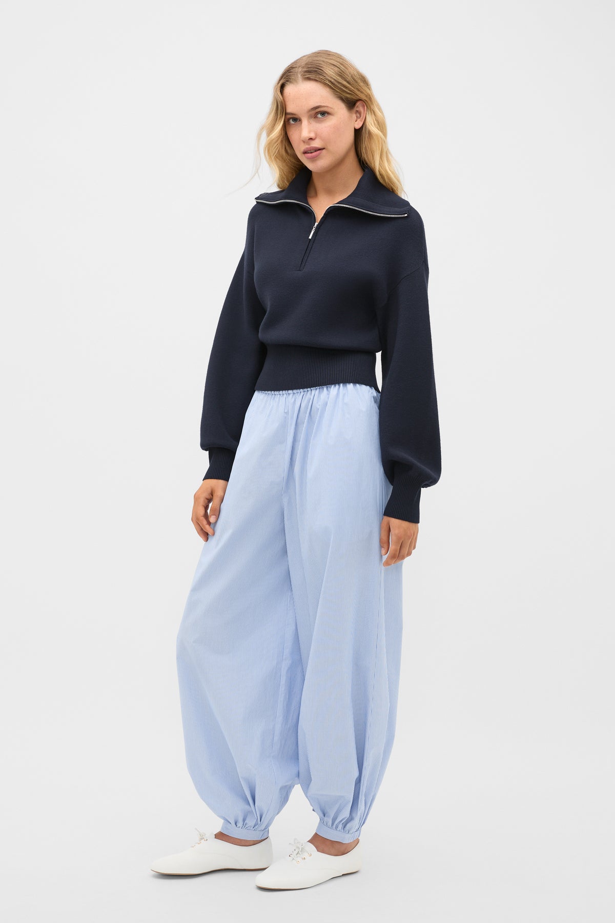 Double Knit Crop Zip Through