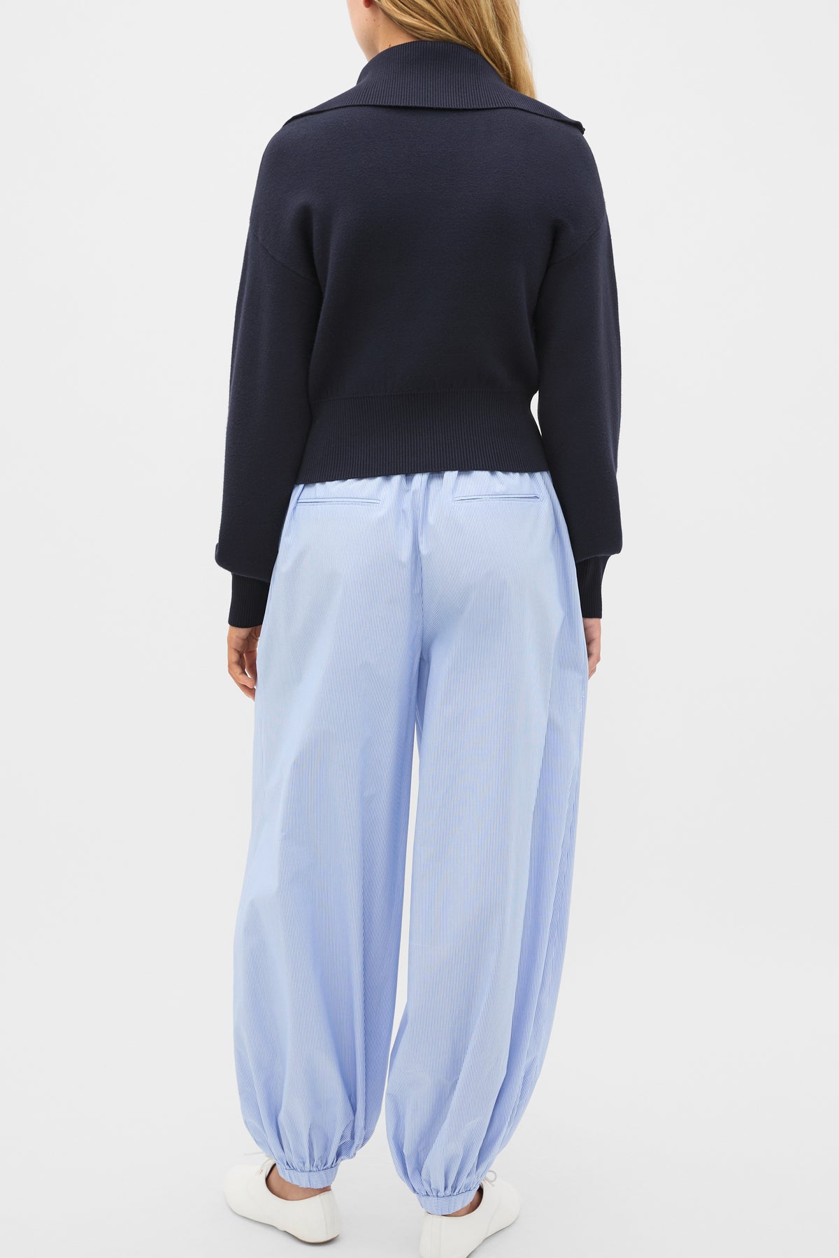 Double Knit Crop Zip Through