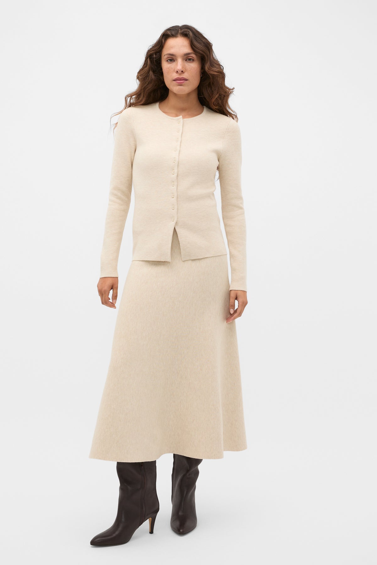 Double Knit Fitted Cardigan