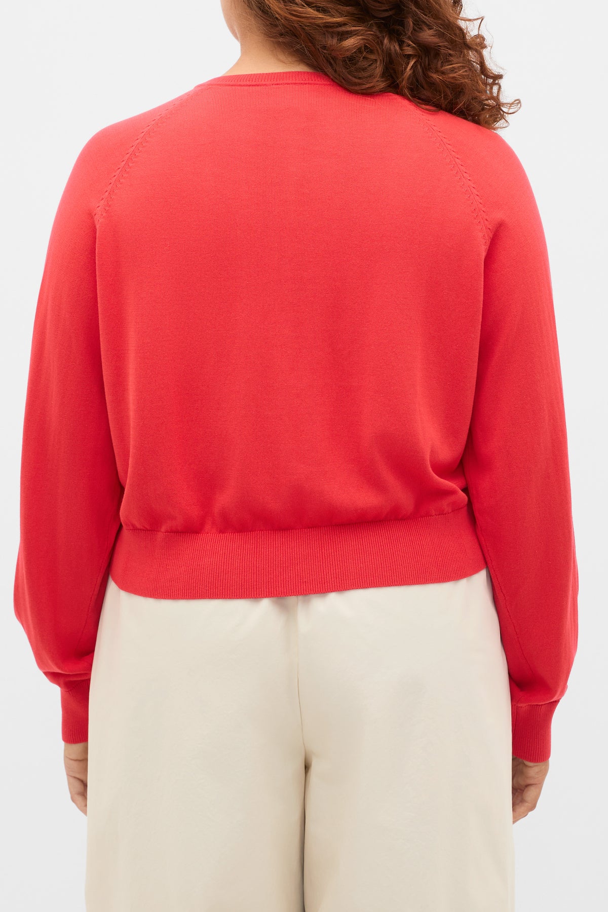 Cotton Blend Raglan Cardigan