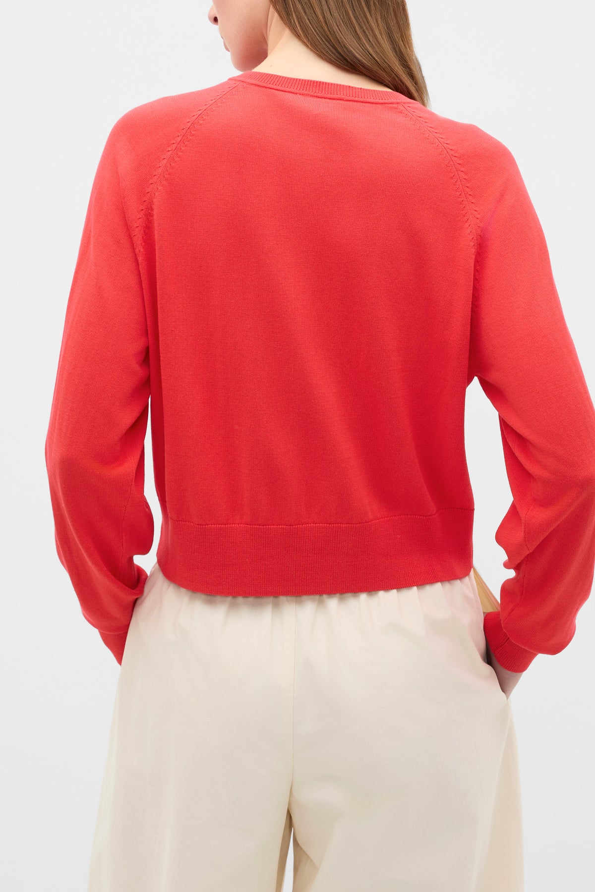 Cotton Blend Raglan Cardigan