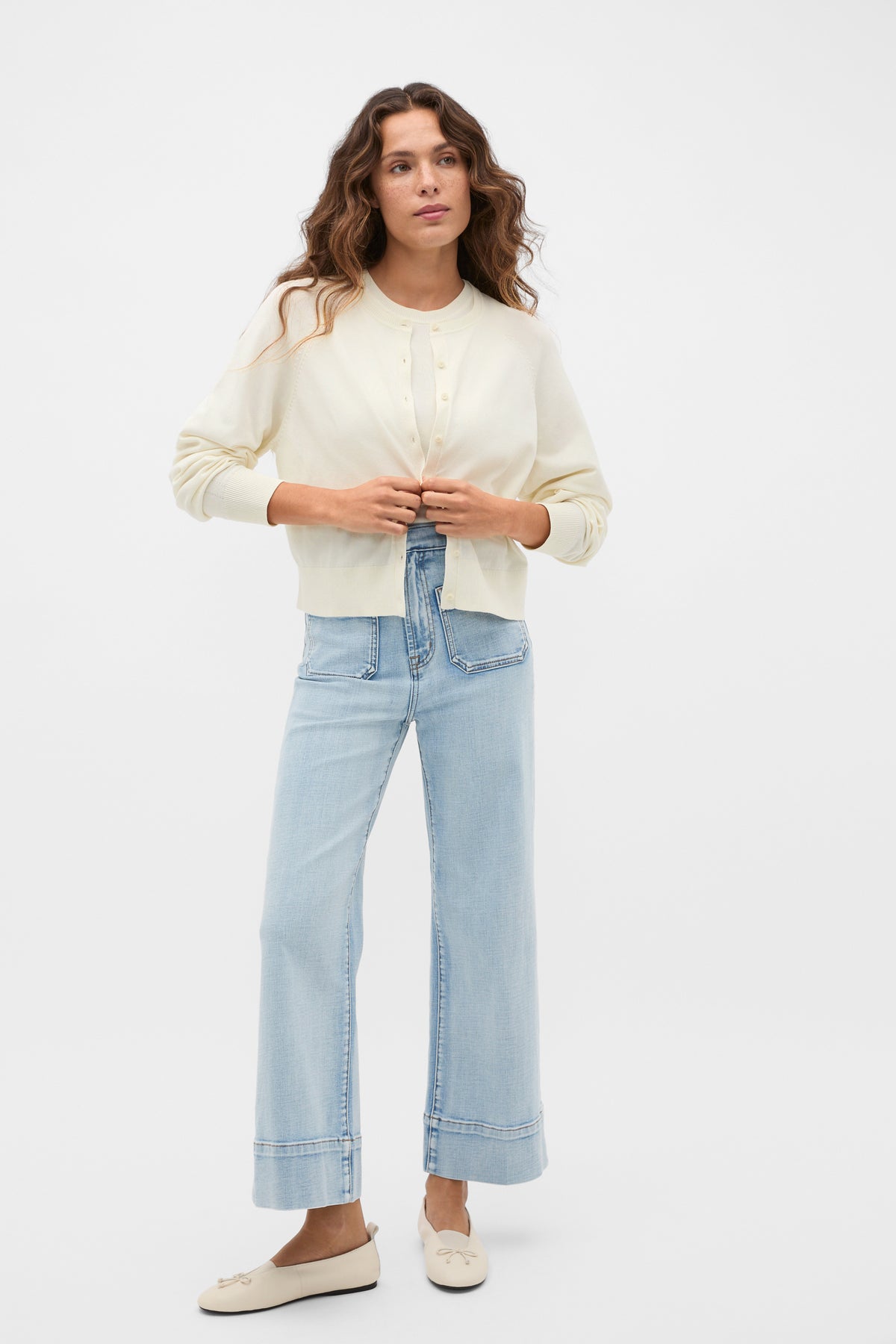 Cotton Blend Raglan Cardigan