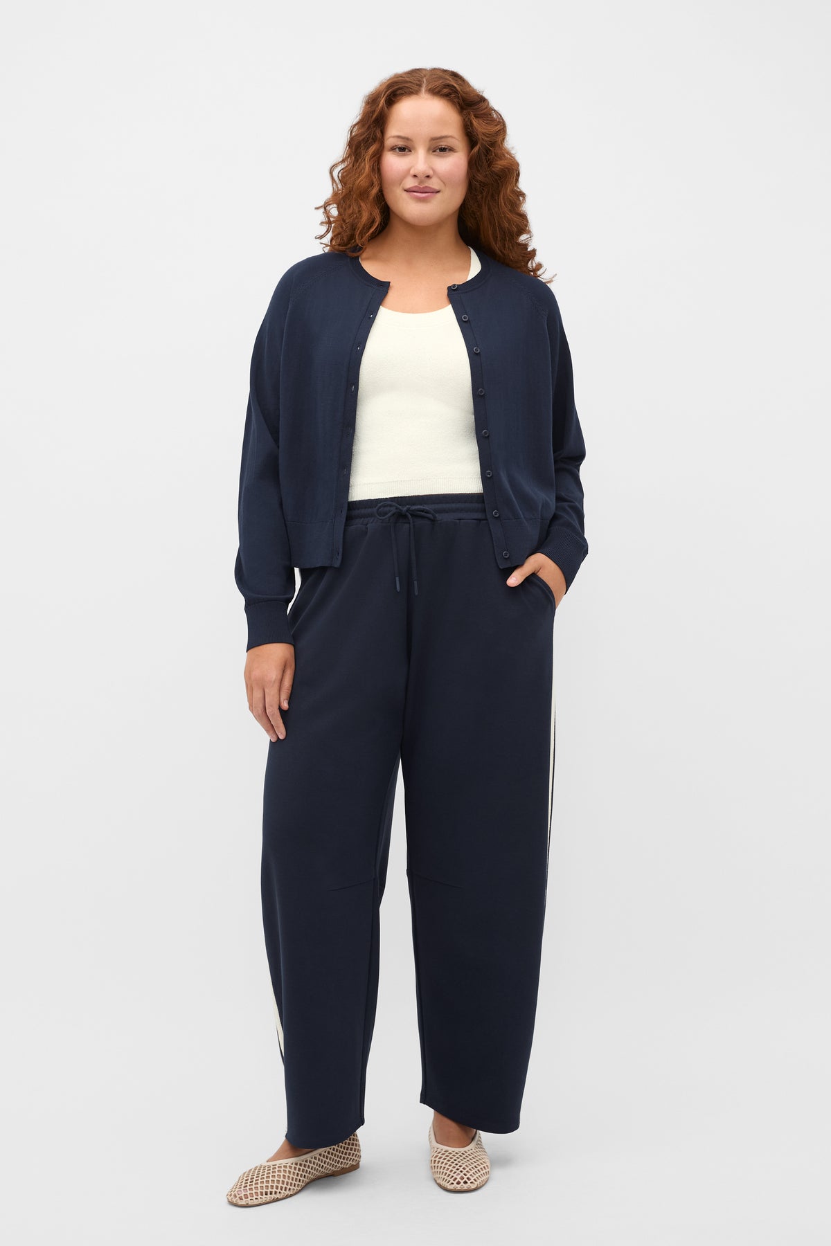 Cotton Blend Raglan Cardigan