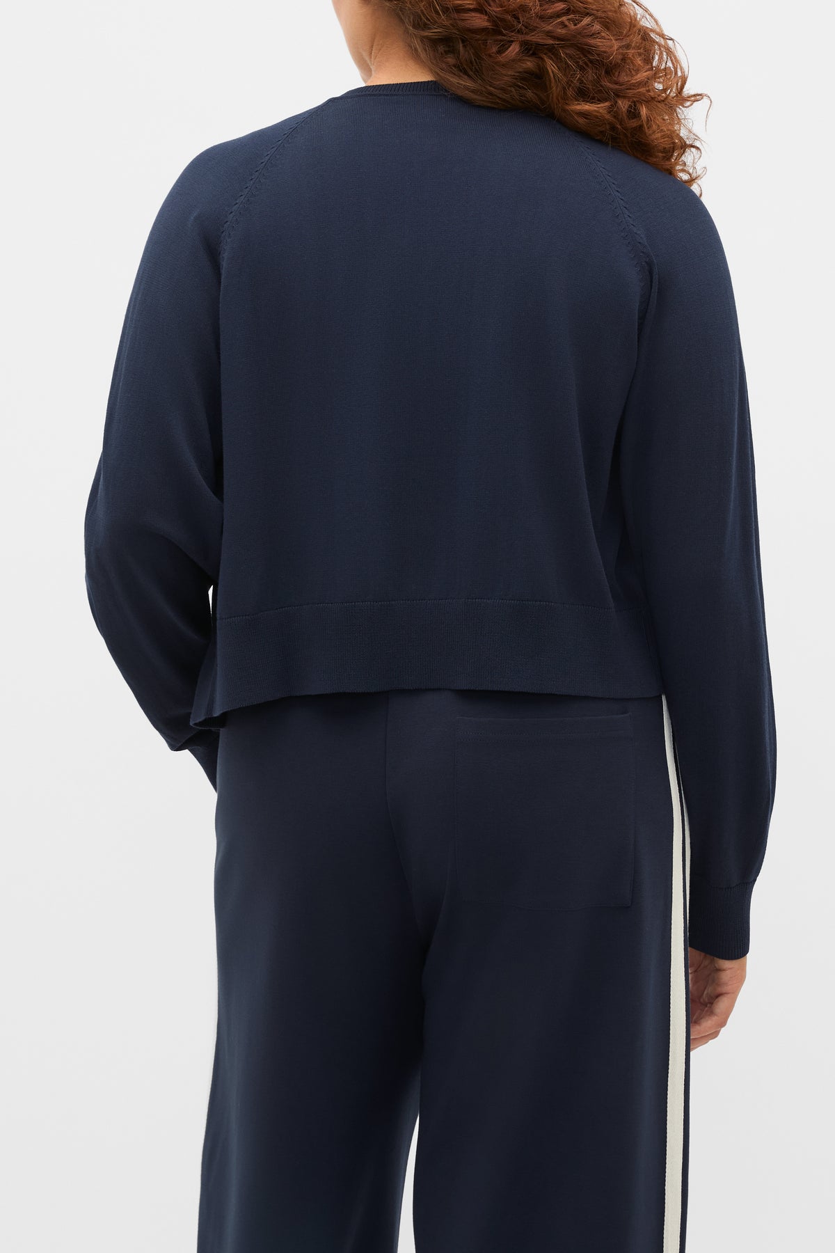 Cotton Blend Raglan Cardigan
