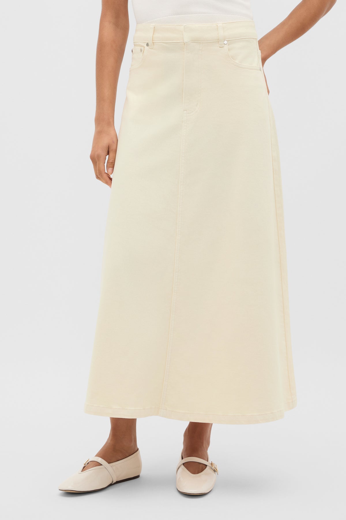 Denim Midi Skirt