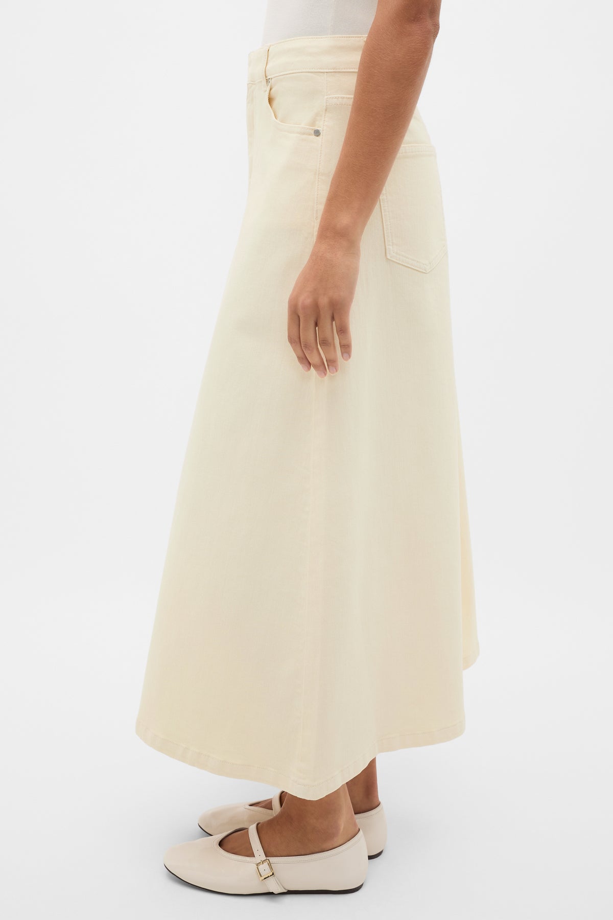 Denim Midi Skirt
