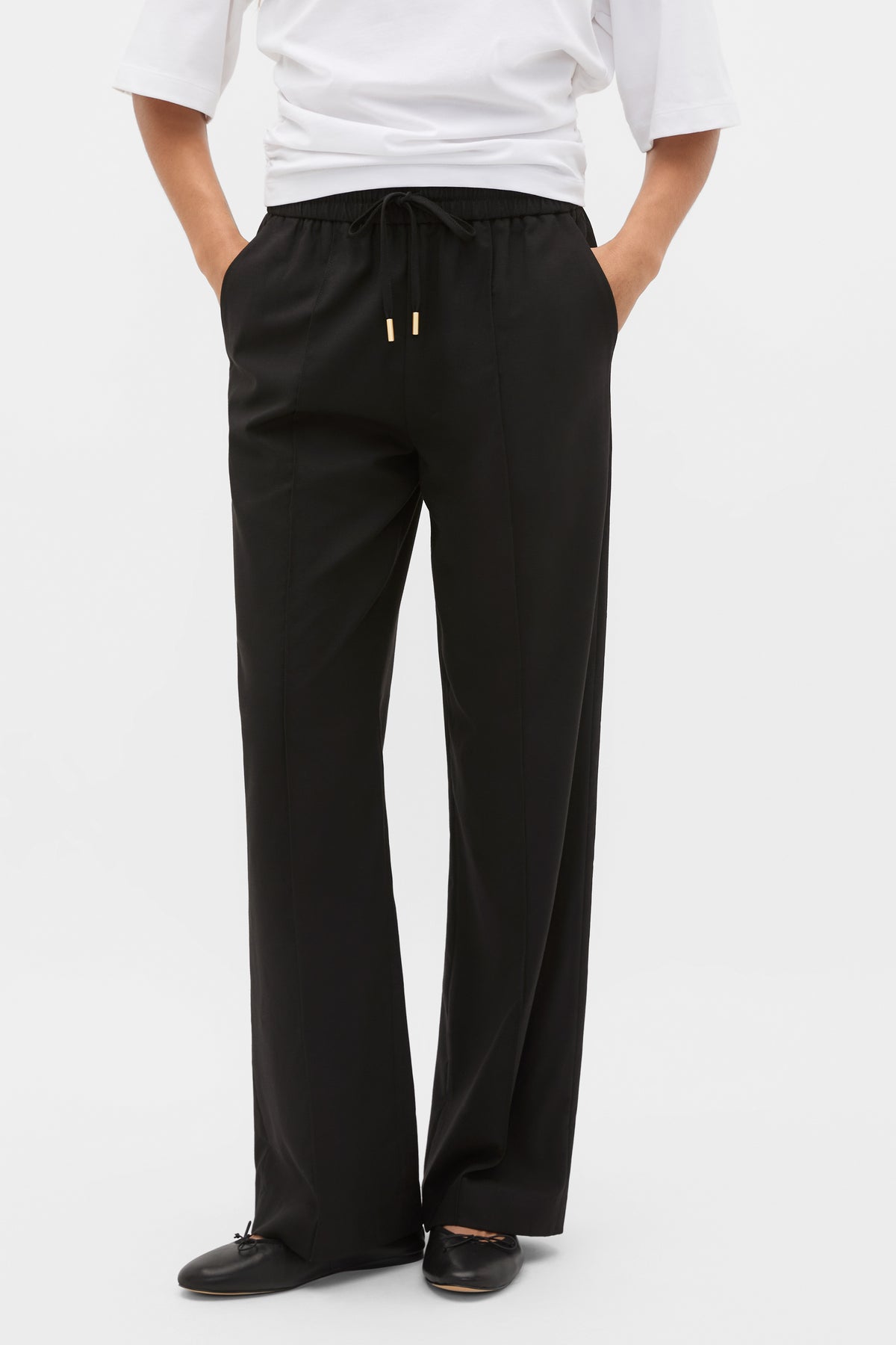 Elasticated Tie Front Pant