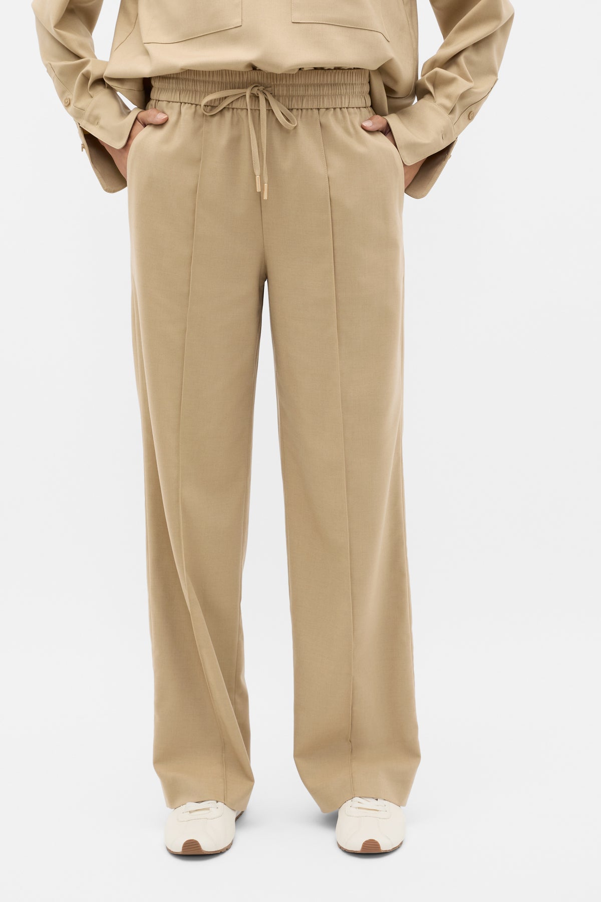 Elasticated Tie Front Pant