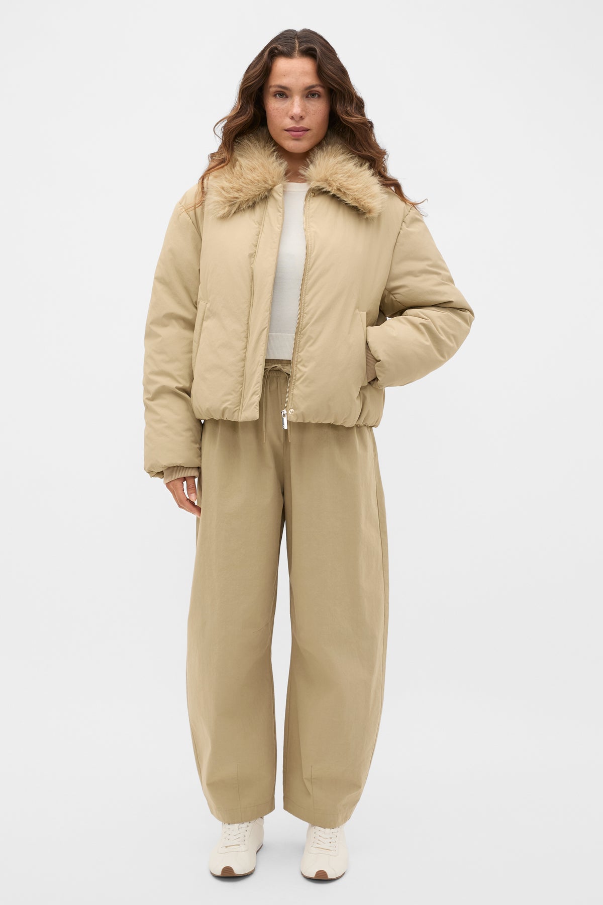 Faux Fur Collar Jacket