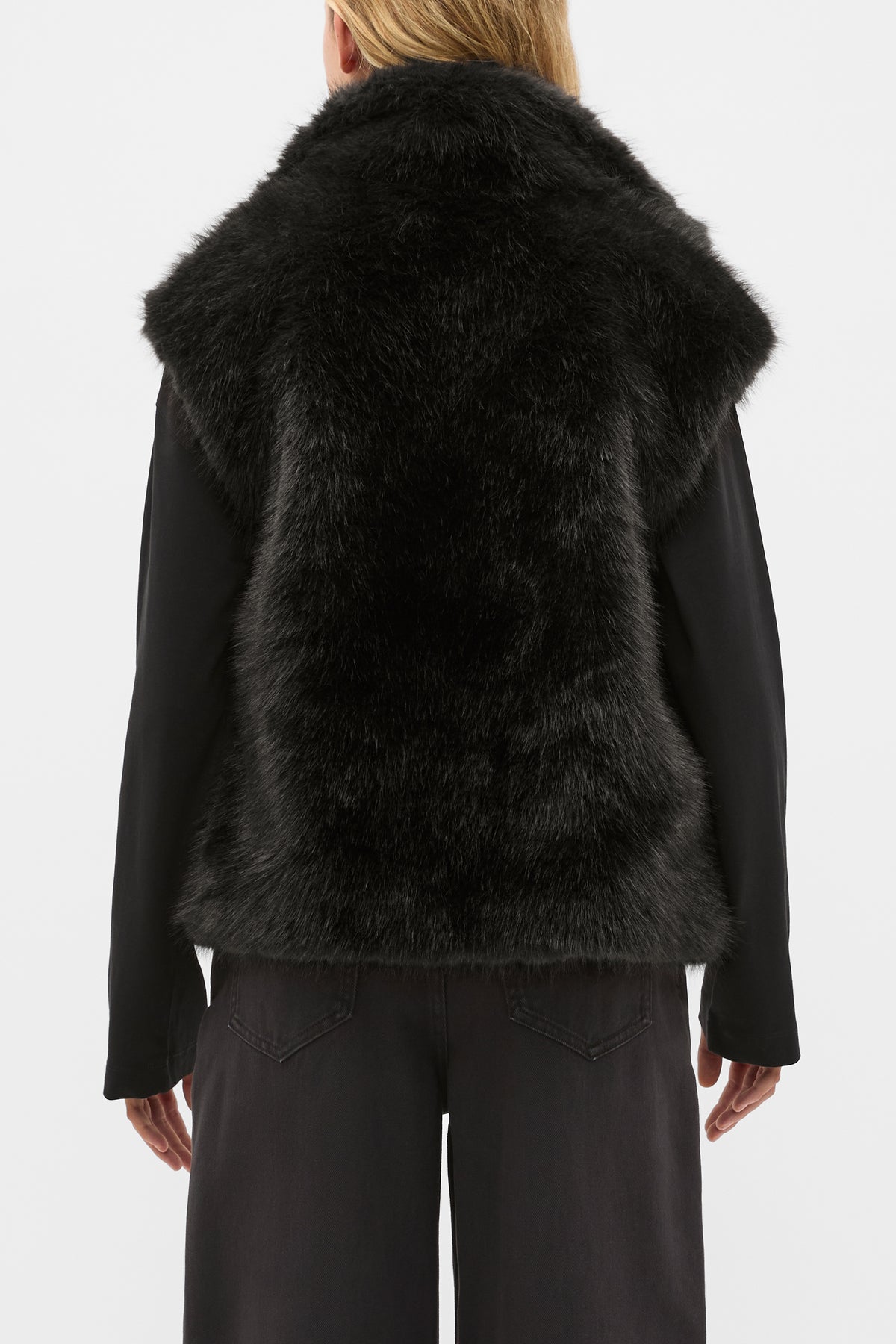 Faux Fur Zip Through Vest