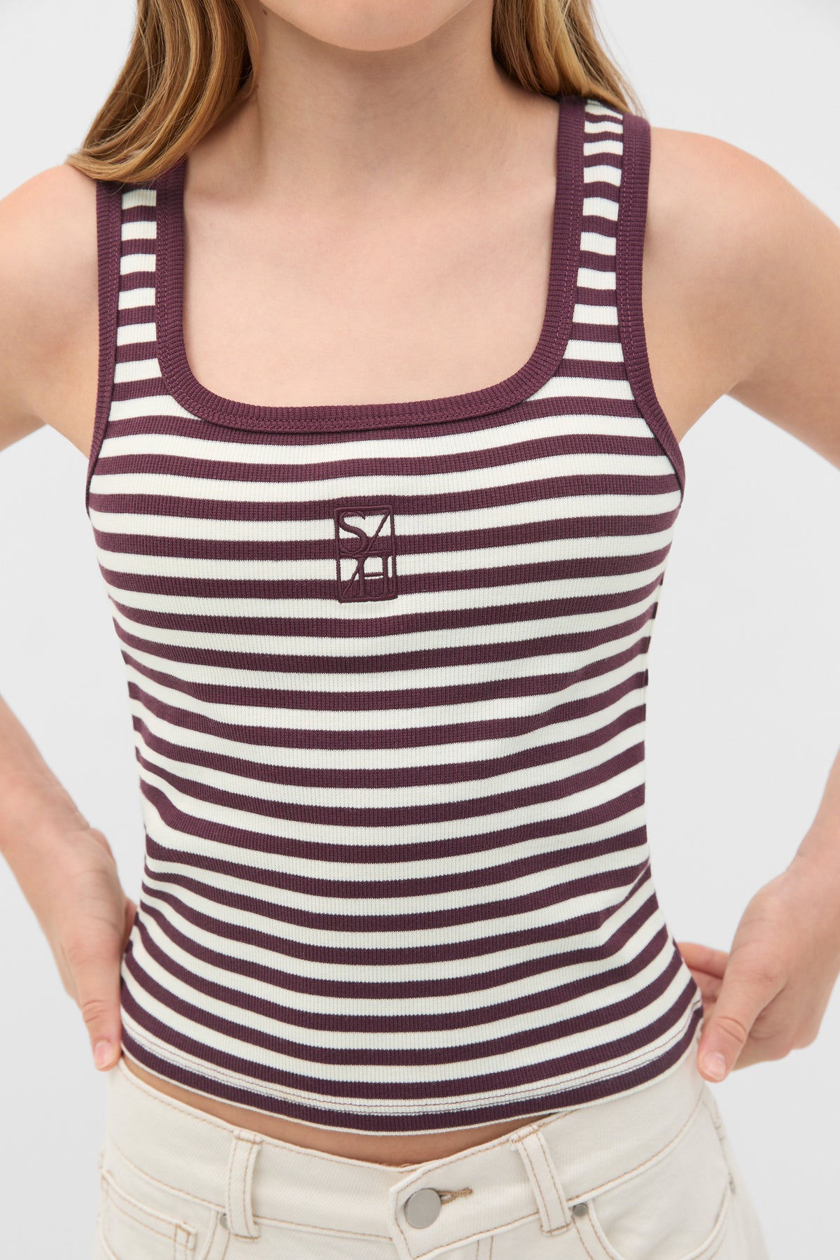 Striped Logo Tank