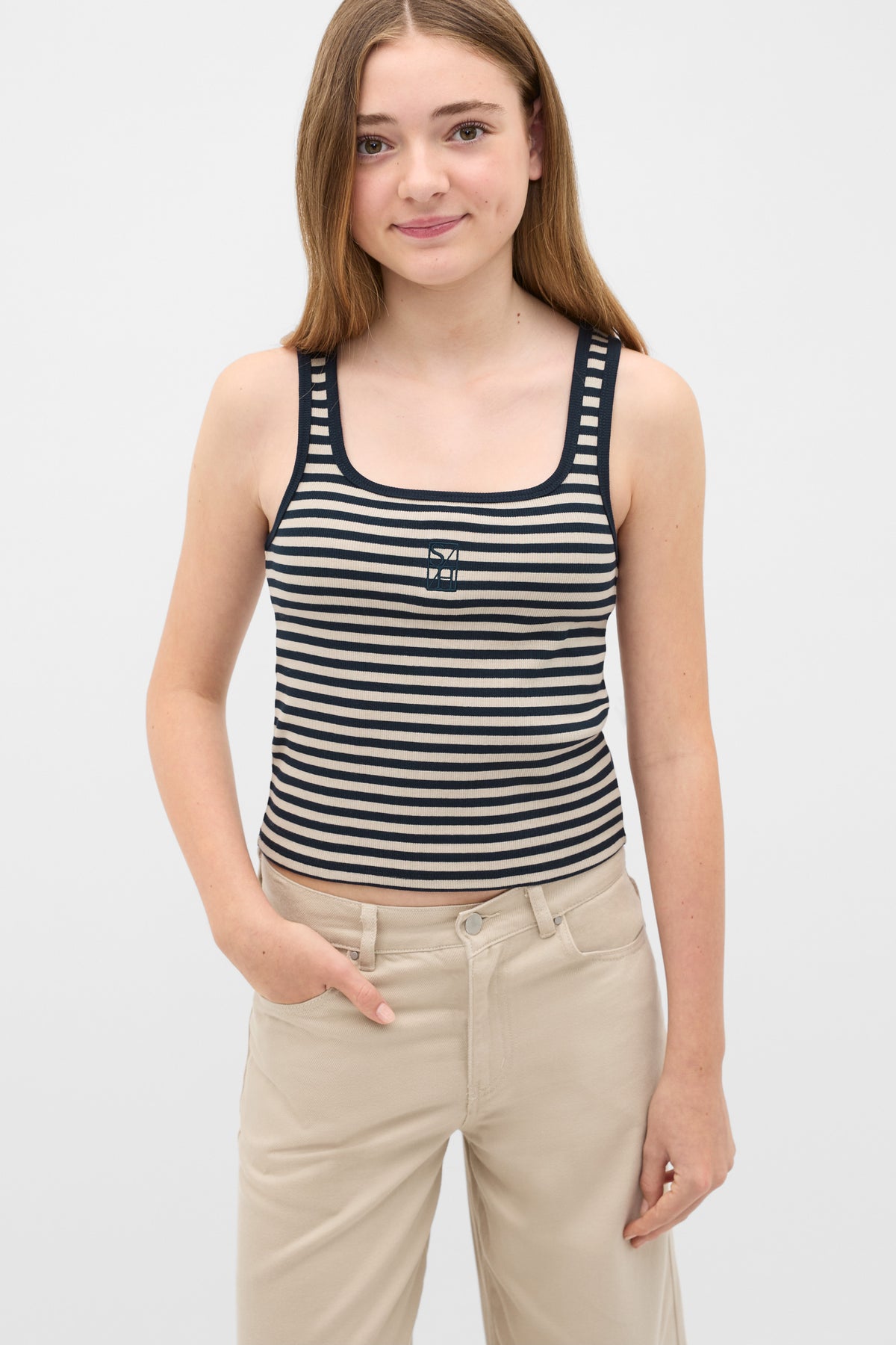 Striped Logo Tank