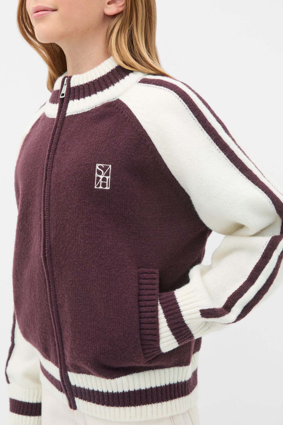 Zip Up Knit Bomber
