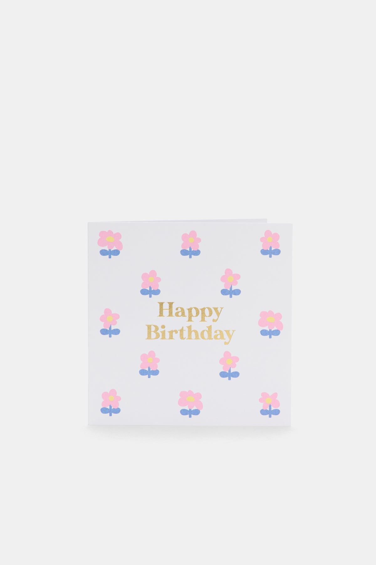 Happy Birthday Flowers Card